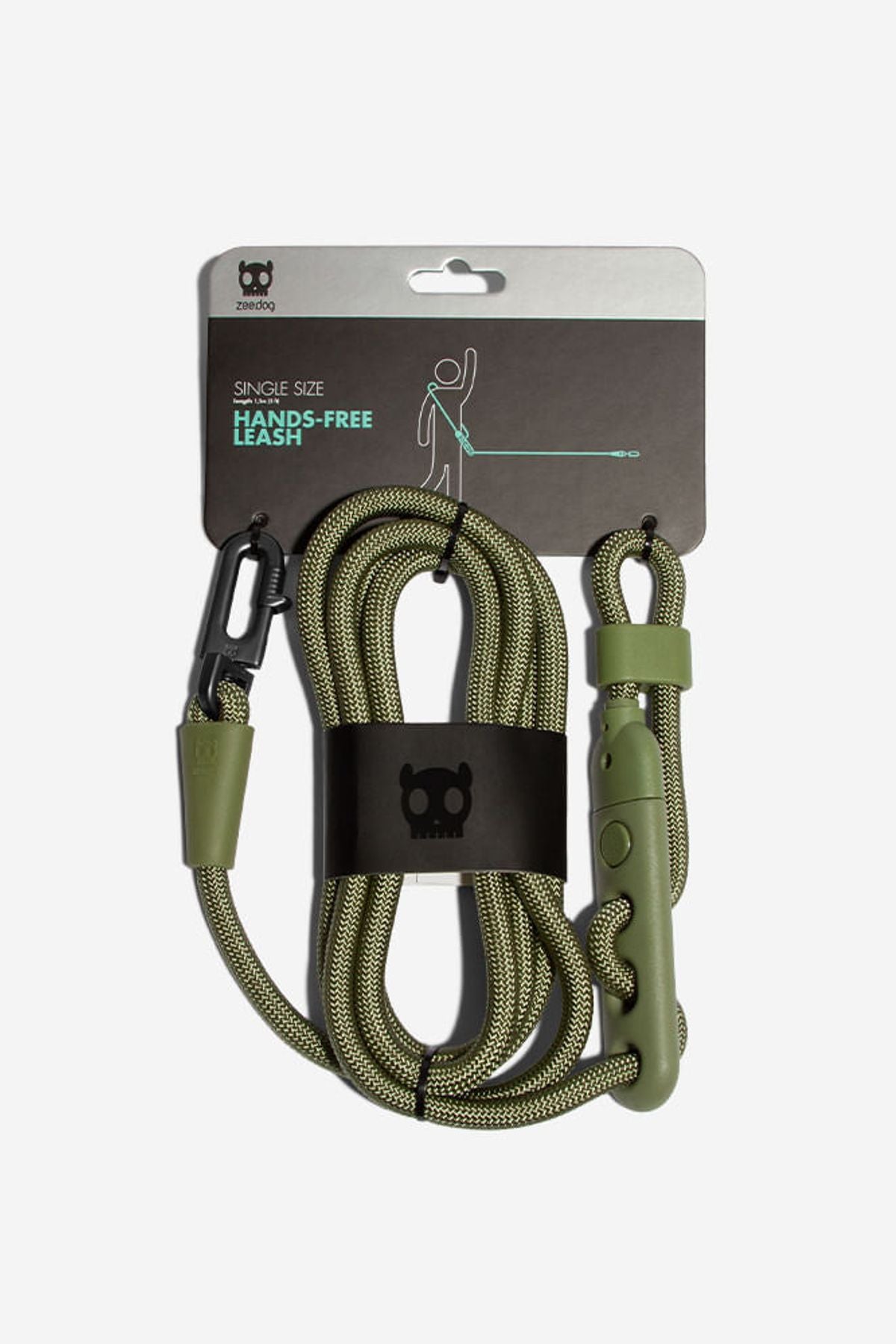 Army Green Handsfree Halat Gezdirme Tasması - Zee.Dog